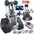 Robô 408 pçs Controle Remoto, Kit Robótica Educativo Motor STEM, Brinquedo Inteligente 8+