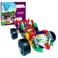 Kart Kit Robótica 179 pçs, Infantil Educativo p/ Montar STEM 6+ compativel knex