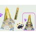 Torre Eiffel Replica Maquete Robótica Estrutural 1311 pcs Kit arquitetura 1,30 altura STEM
