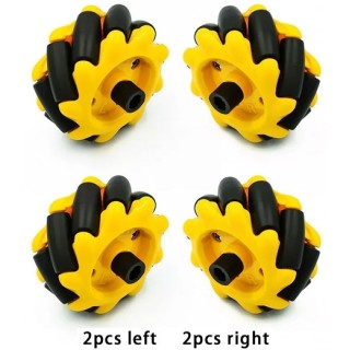 Roda Mecanum OMnidirecional 48mm x 25mm Pack c/ 4 rodas