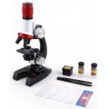 Microscópio Biológico Kit Ciência Iniciantes Zoom 1200x c/ Laminas