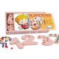 Numerais com pinos, 10 peças, Jogo da memoria, brinquedos educativos, Mdf, 5+