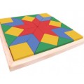 Mosaico, 33 peças, Jogo da memoria, brinquedos educativos, inclusão, Mdf, 3+