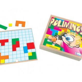 Poliminós, 34 peças, Jogo da memoria, brinquedos educativos, inclusão, Mdf, 5+