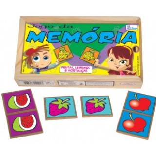 Frutas, Legumes e Hortaliças, 40 peças, Jogo da memoria, Mdf, 6+