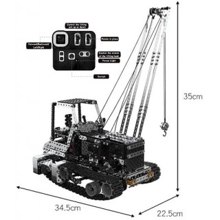 Guindaste Mecânico Motorizado 1779pcs Kit Robótica Educacional Metálico STEM 8+