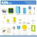 Kit Robótica 36x1 Educacional Fundamental Solar, Motor, Sensor, STEM 434pçs