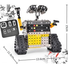 Wall-e Robô 711 pçs Controle Remoto, Kit Robótica Brinquedo Metálico parafusos STEM 8+